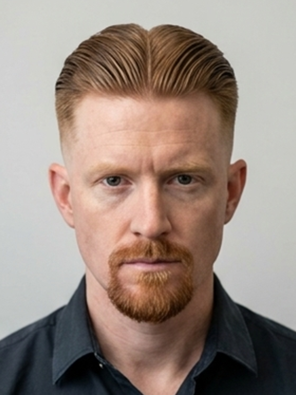 Middle part avec léger taper sur les côtés