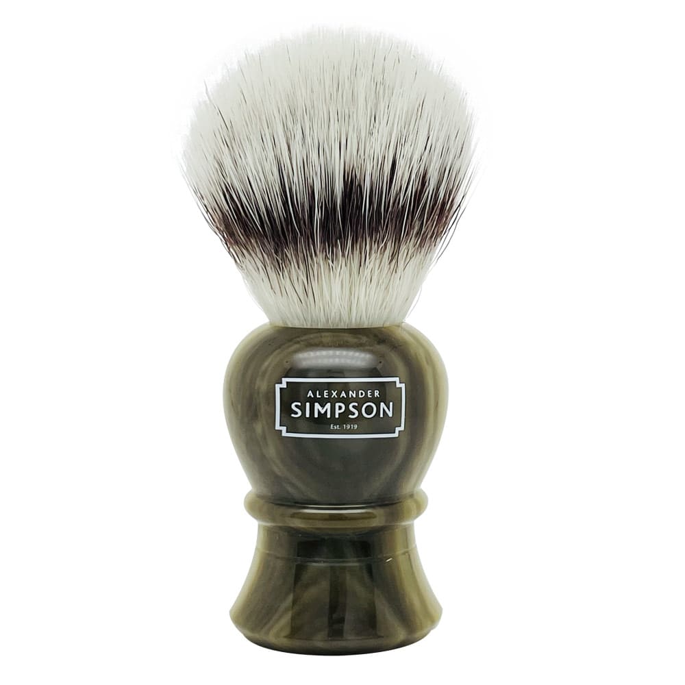 SIMPSONS Blaireau de rasage Islington L – Synthetic – Imitation corne