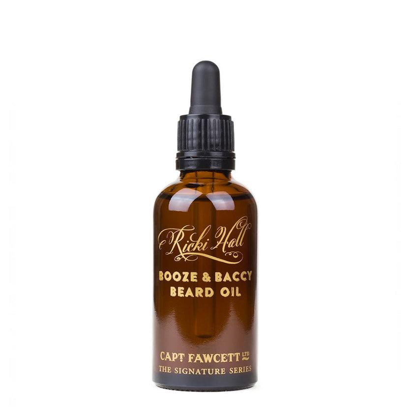 Huile à barbe Captain Fawcett – Booze & Baccy de Ricki Hall