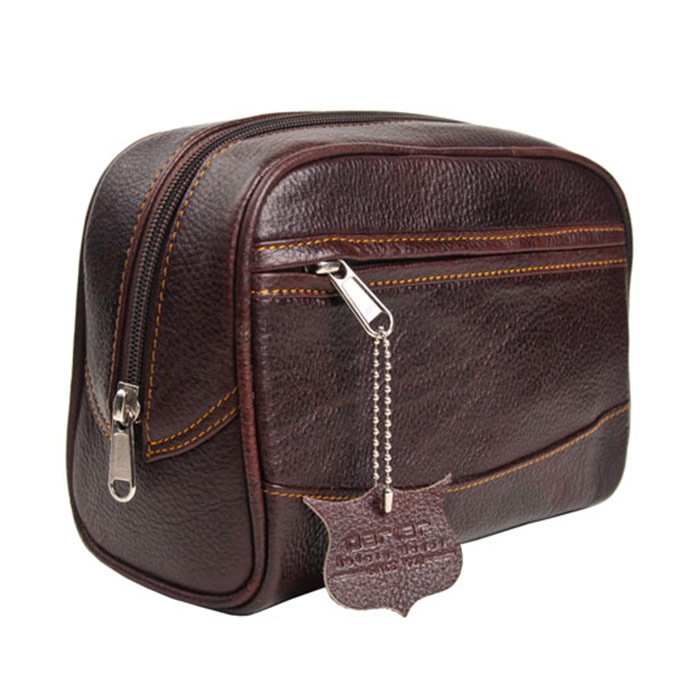 Parker Trousse de toilette en cuir de buffle Grande