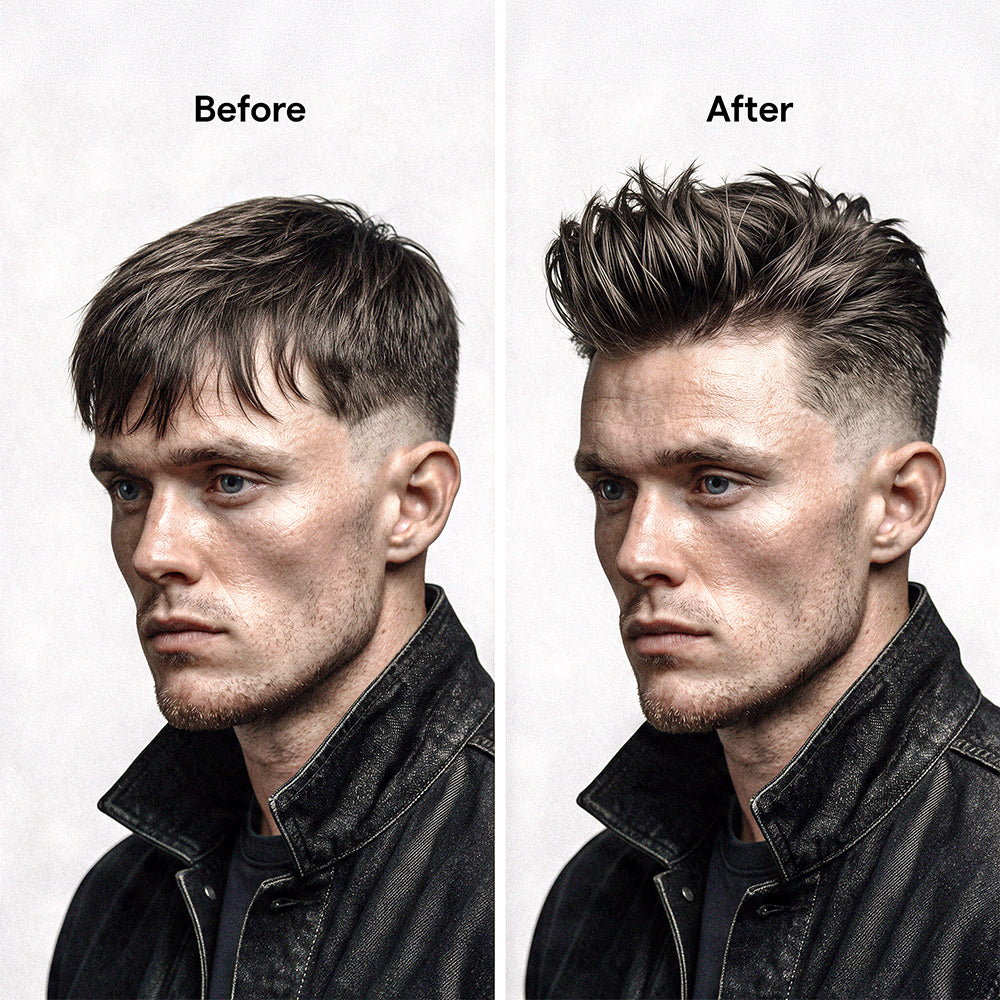 Quiff - voor en na