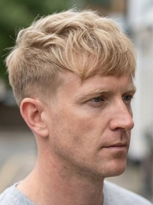Textured crop sur cheveux ondulés avec fini mat
