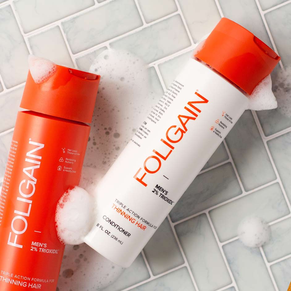 Après-shampoing Triple Action Foligain pour cheveux clairsemés (2% Trioxidil)