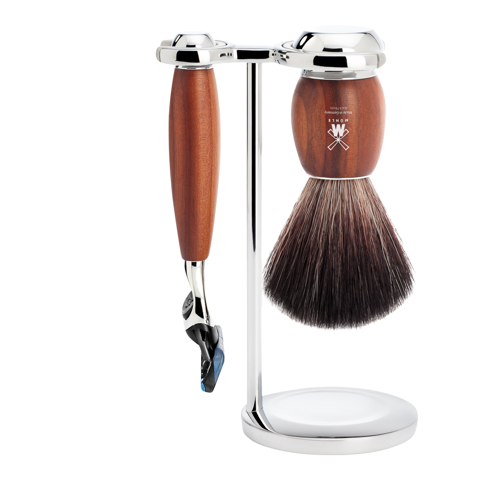 Ensemble de Rasage Vivo 3 Pièces - Bois de Prunier