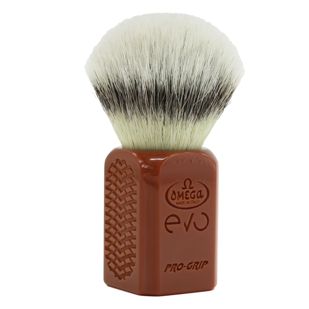 Omega Blaireau de rasage EVO Pro Grip – Brown